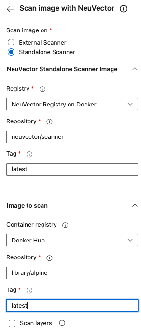 NeuVector vulnerability report in build summary